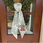 Green Toile Sash
