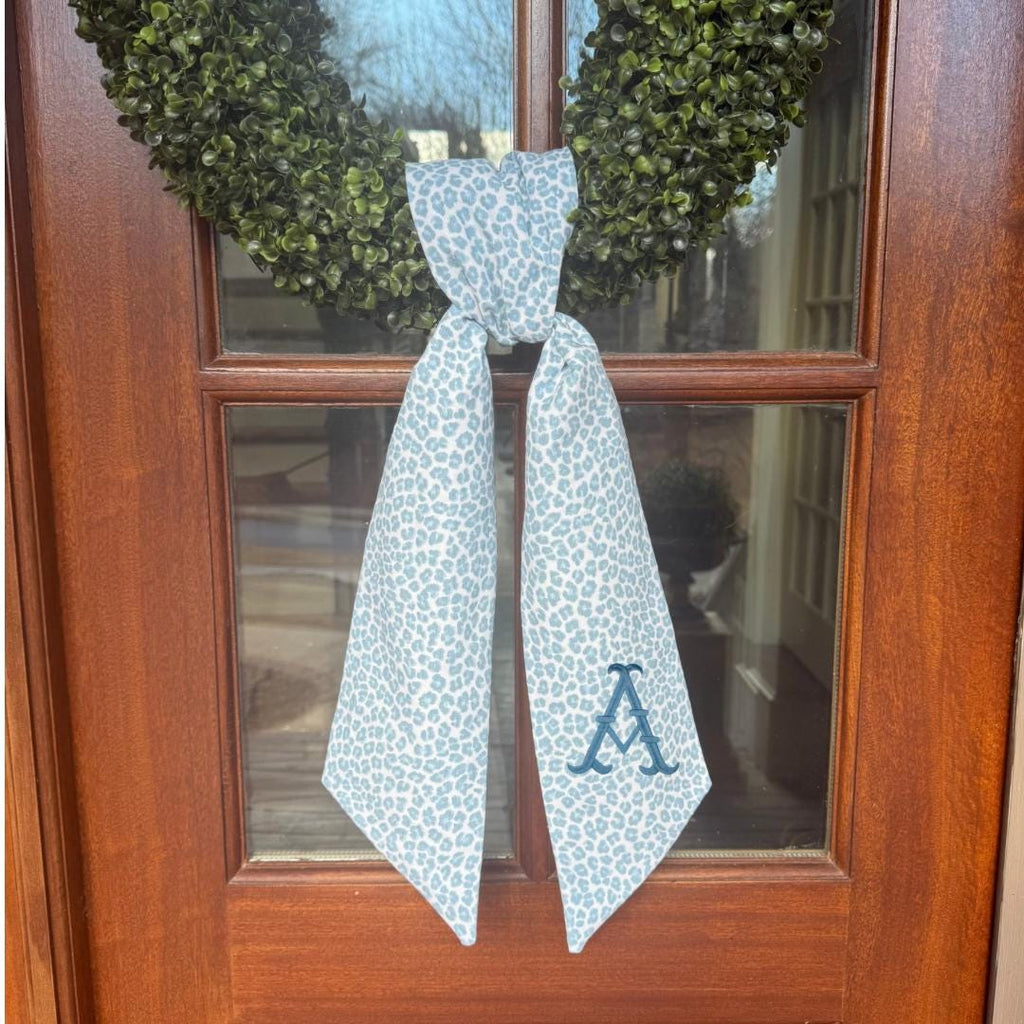Blue Leopard Print Sash