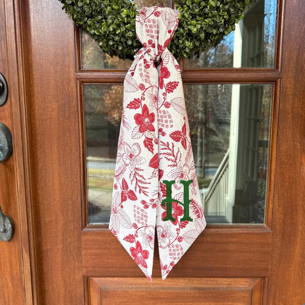 Red Floral Sash