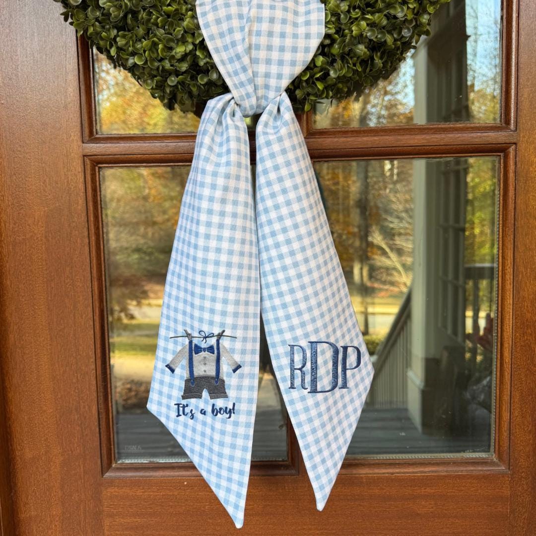 Baby Boy Clothes Gingham Sash