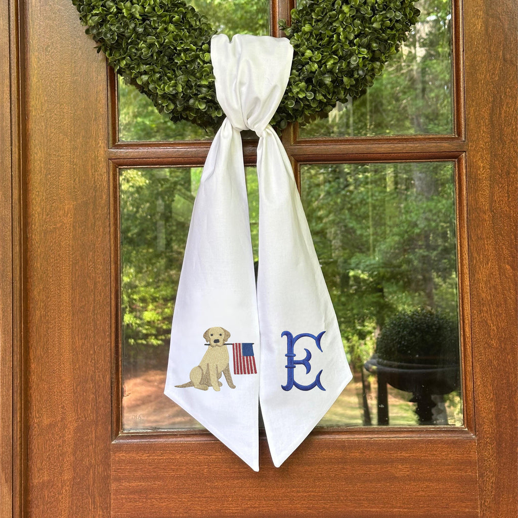Lab w/ Flag Sash