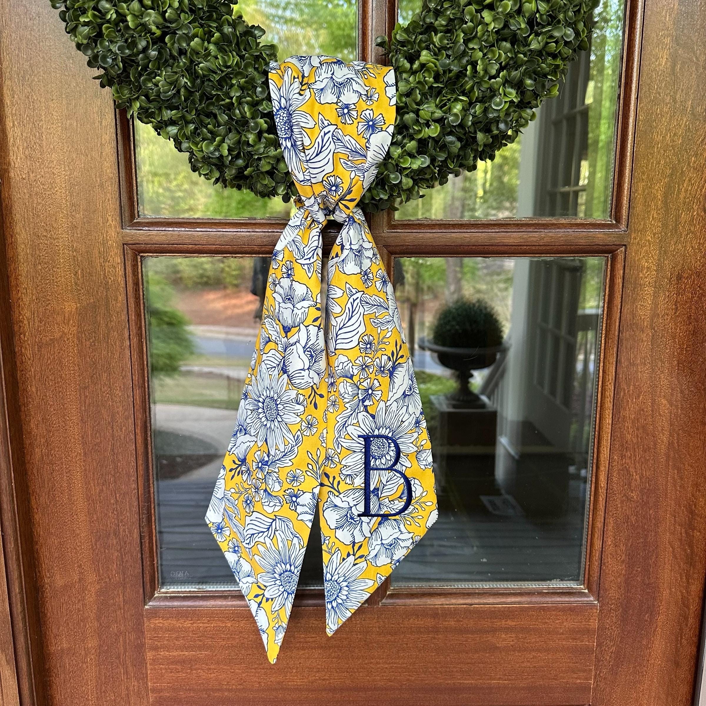 Yellow & Navy Floral Sash