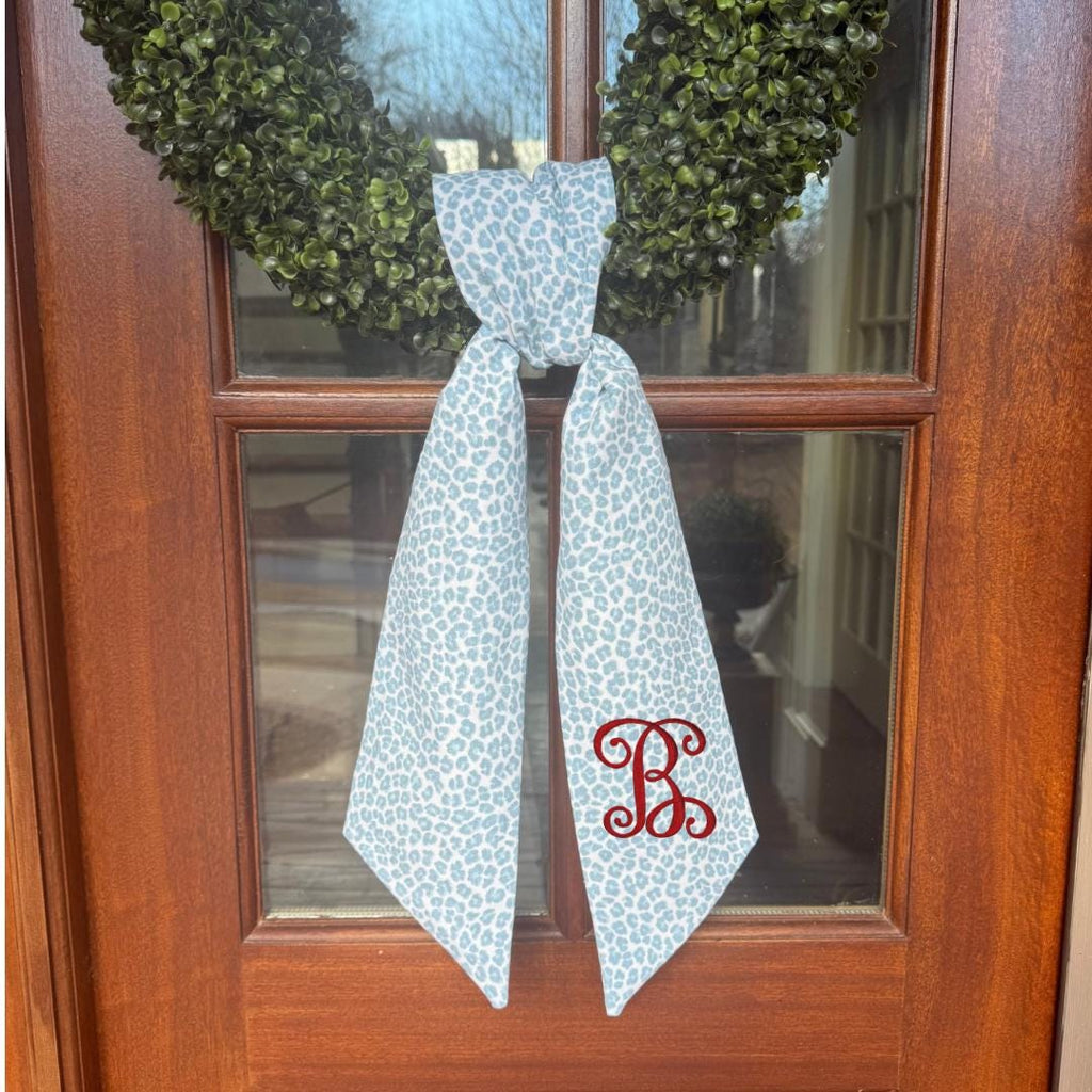 Blue Leopard Print Sash