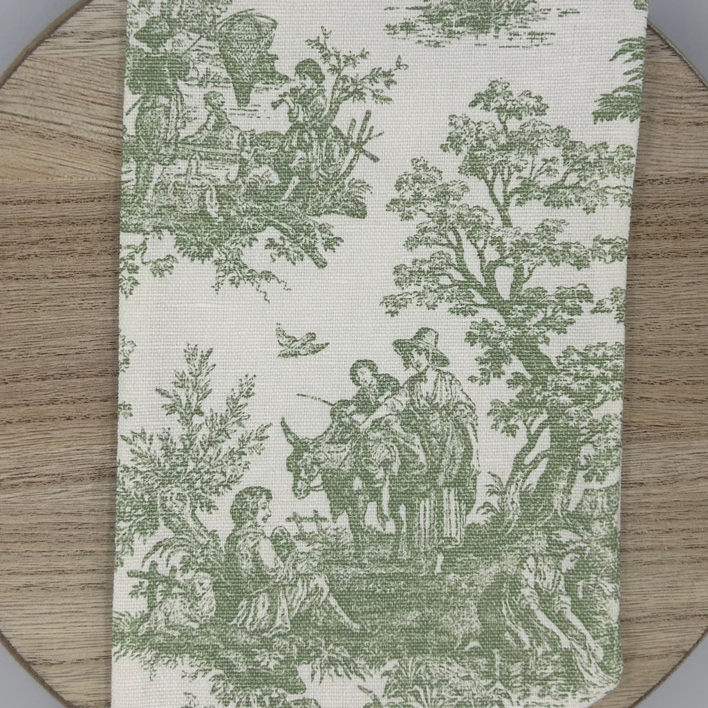 Green Toile Sash
