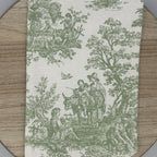 Green Toile Sash