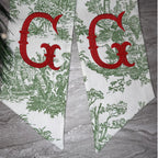 Green Toile Sash