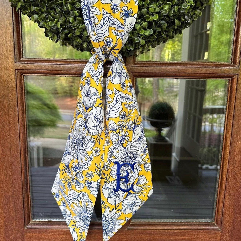 Yellow & Navy Floral Sash