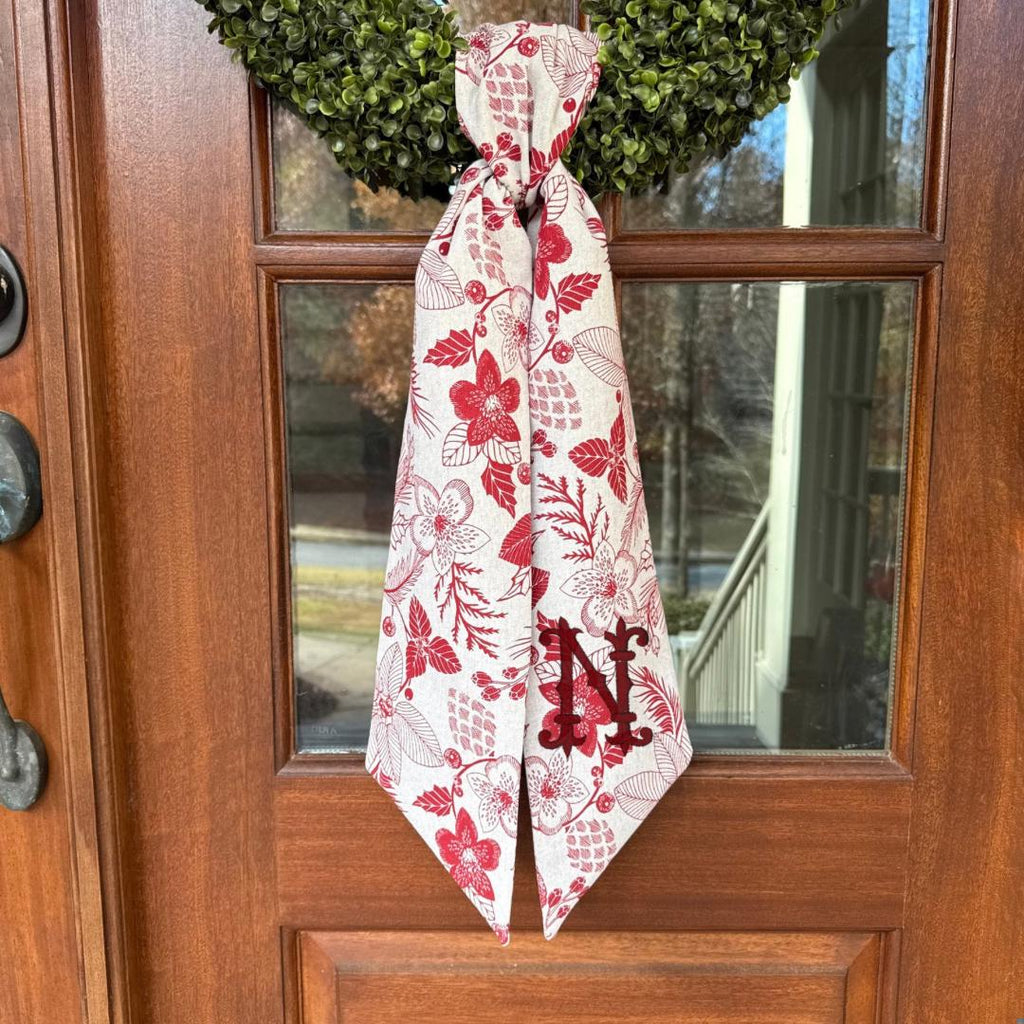 Red Floral Sash