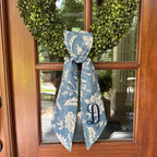 Denim & Cream Floral Sash