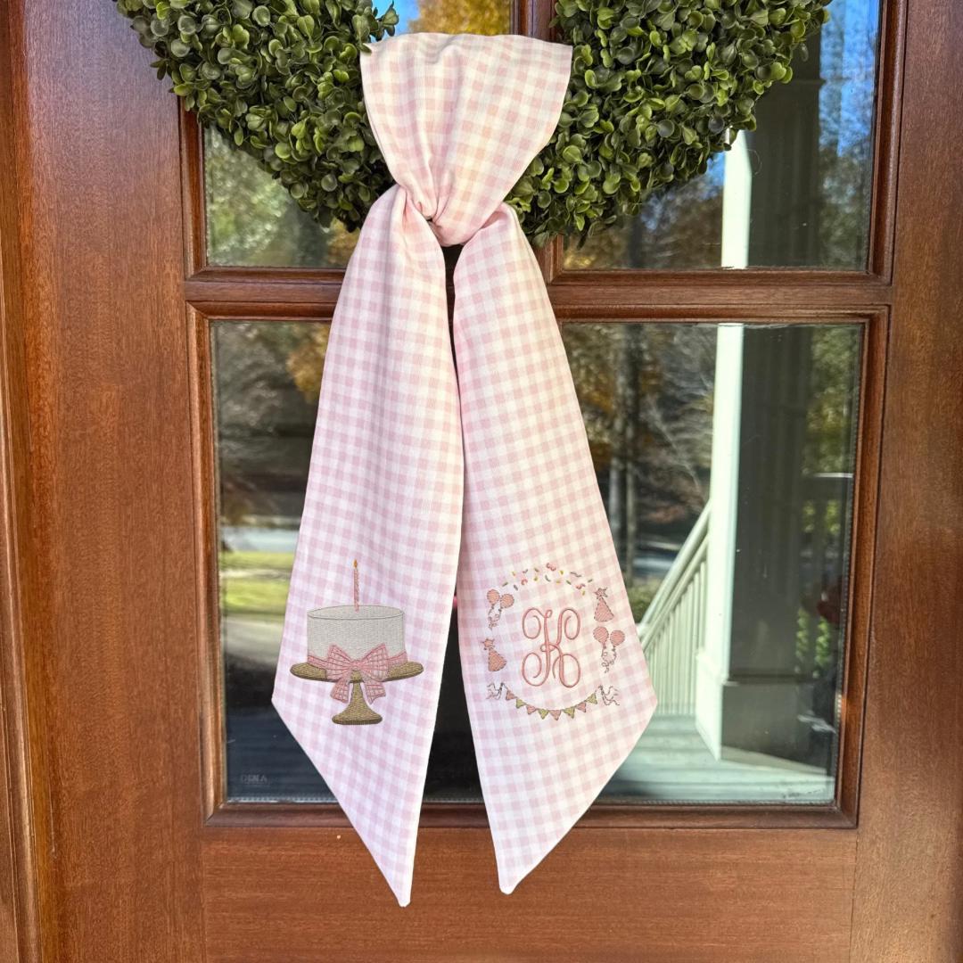 Pink Cake Stand Sash